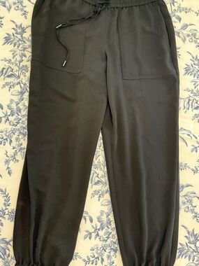 Ann Taylor Black Drawstring Jogger Pants
